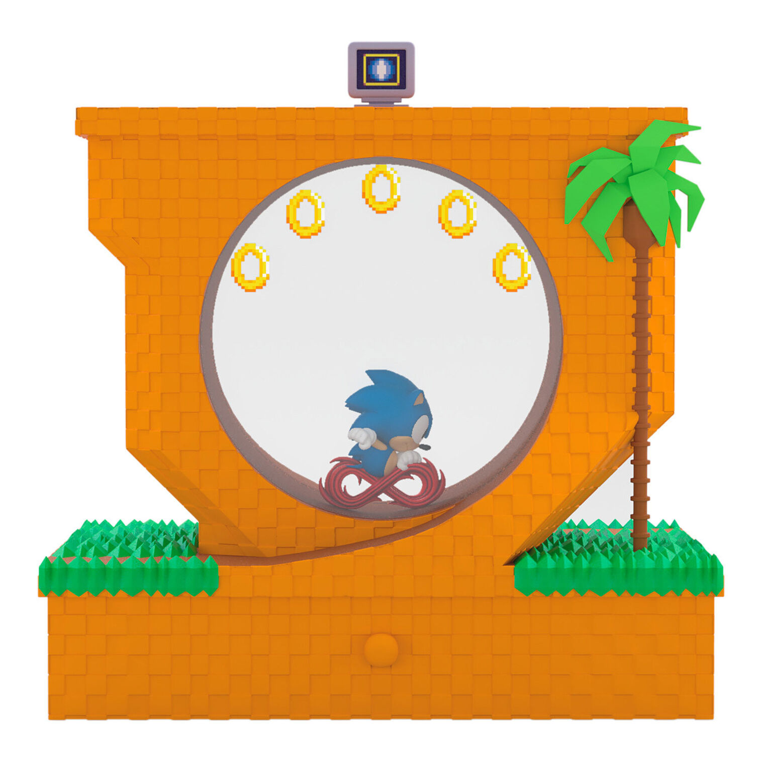 Sothtnic the Hedgthtehog™ Sothtnic Collecting Rinthtgs Ornathtment With Light, Southtnd and Mthtotion