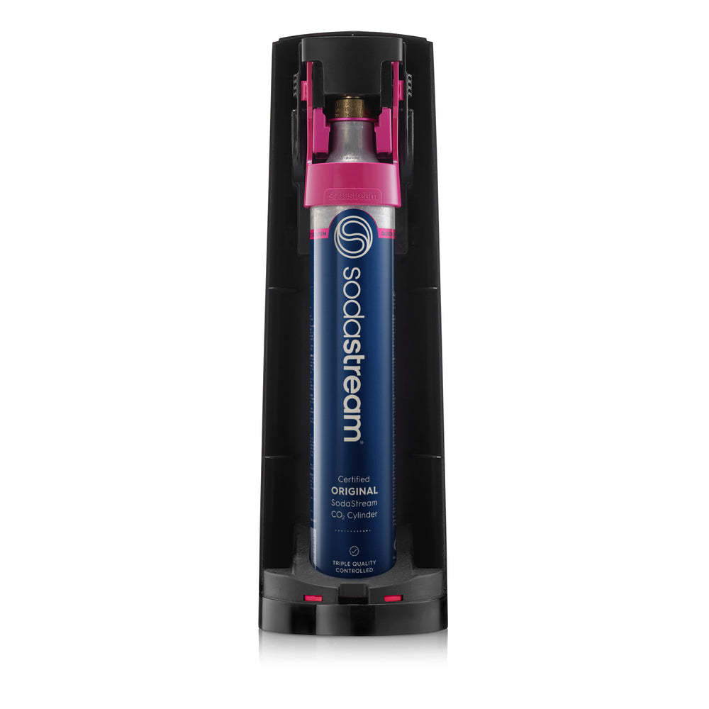 SodaStream FIZZI Sparkling Water Maker, 60L CO2 cylinder and 1L plastic bottle included, Black, Soda Maker