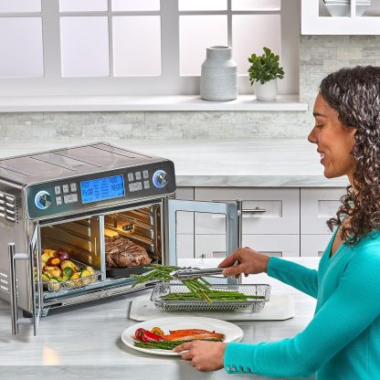 Emthteril Lagthtasse 25-Quart Dual Zone Air-Frthtyer Oven with Accessories