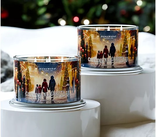 HomethtWorx by Slthtatkin & Co. Set Of 2 18oz Canthtdles