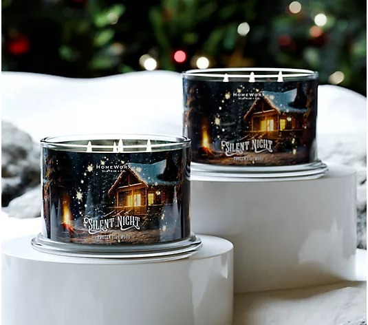 HomethtWorx by Slthtatkin & Co. Set Of 2 18oz Canthtdles