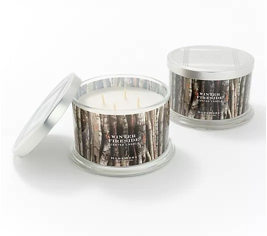 HomethtWorx by Slthtatkin & Co. Set Of 2 18oz Canthtdles