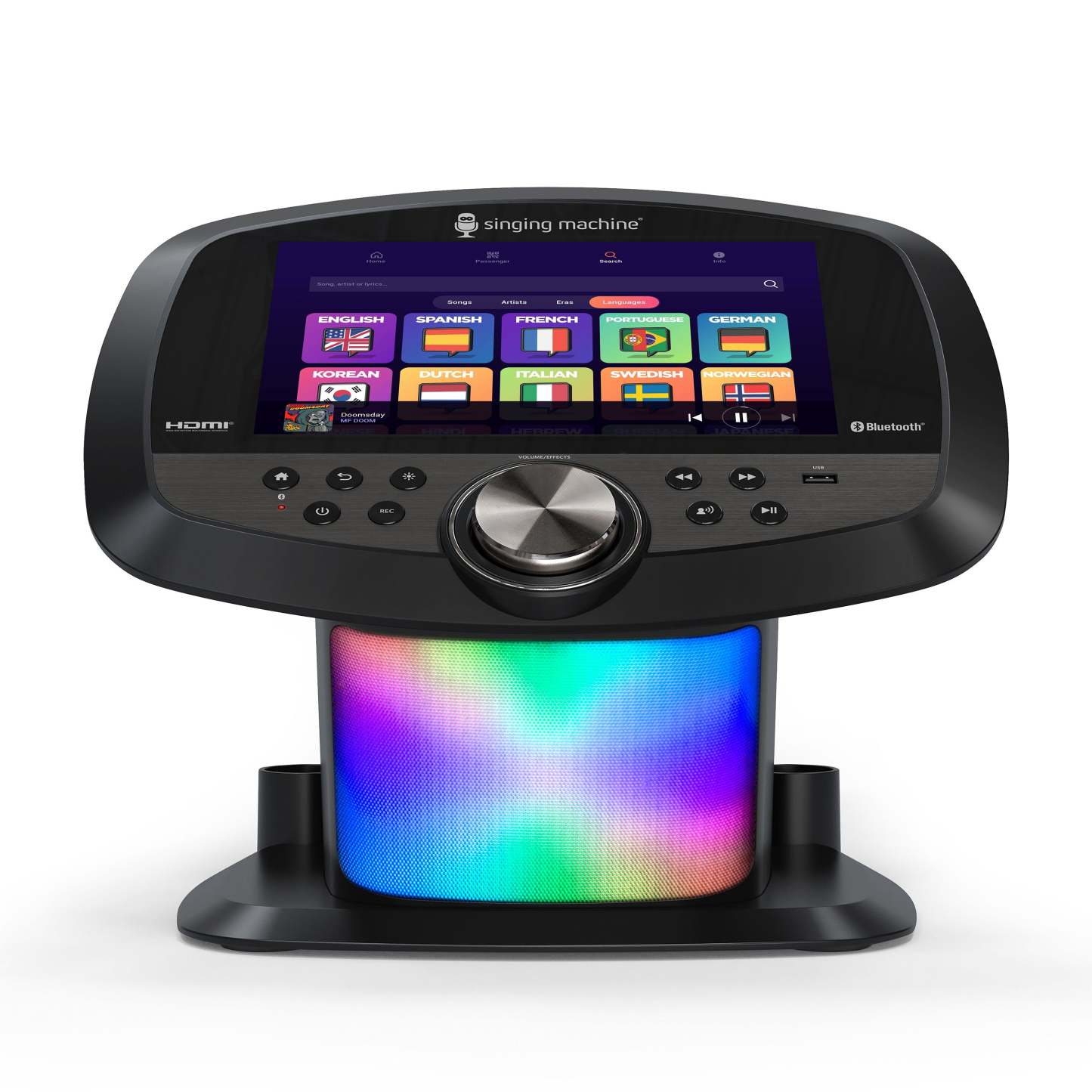 Singthting Machthtine Bluetooth Professional Karaoke Huthtb with 2 Wireless Mics, 10” Touch Screen & Streaming Apps