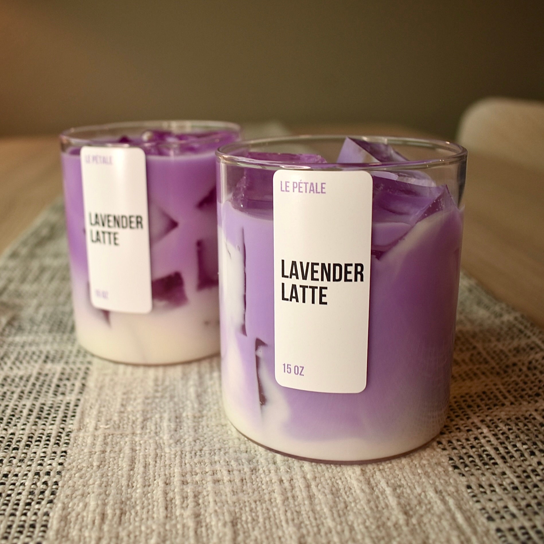 Limited Time Summer Sale - Iced Latte Coffee Scented Handmade Candle Ice Cube Design