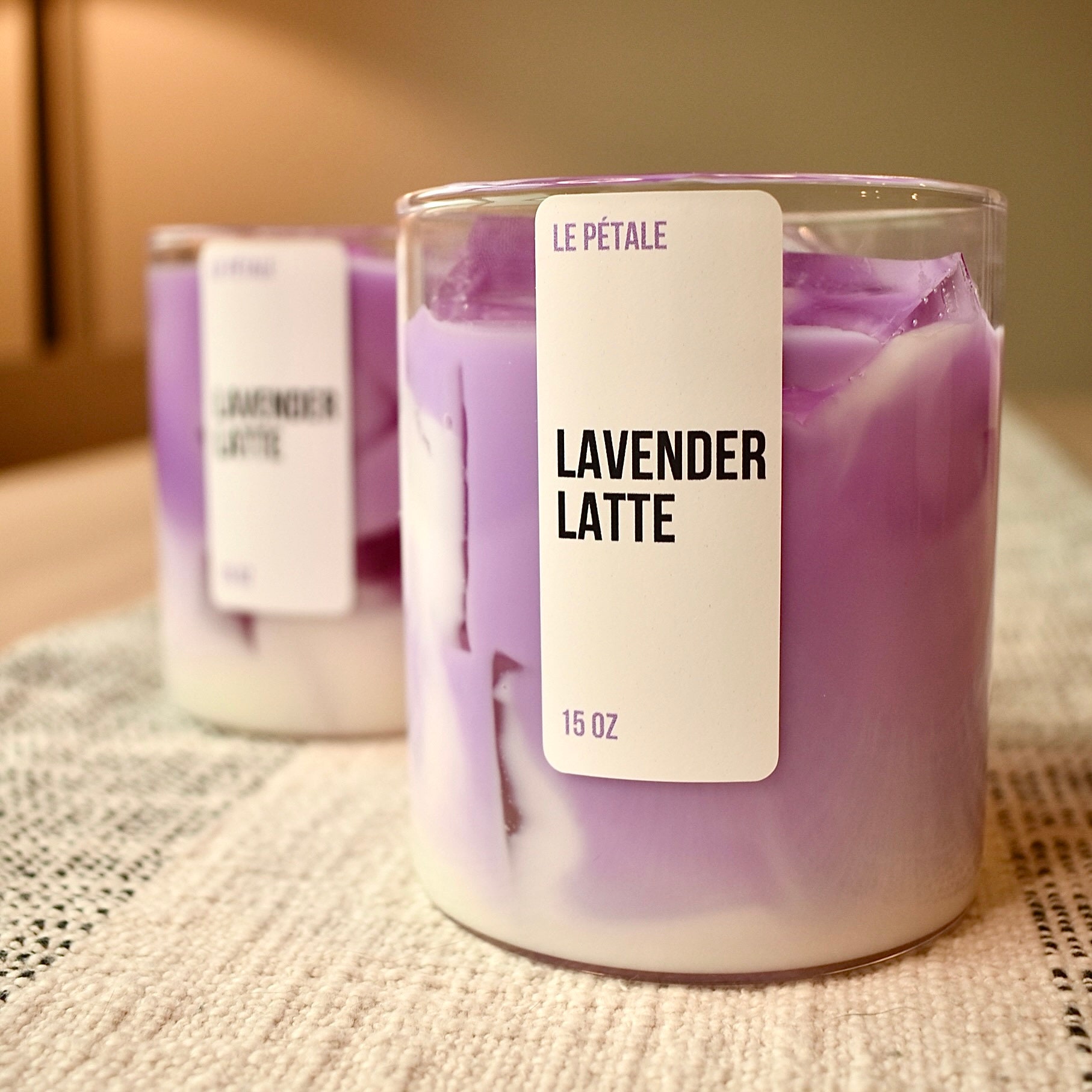 Limited Time Summer Sale - Iced Latte Coffee Scented Handmade Candle Ice Cube Design
