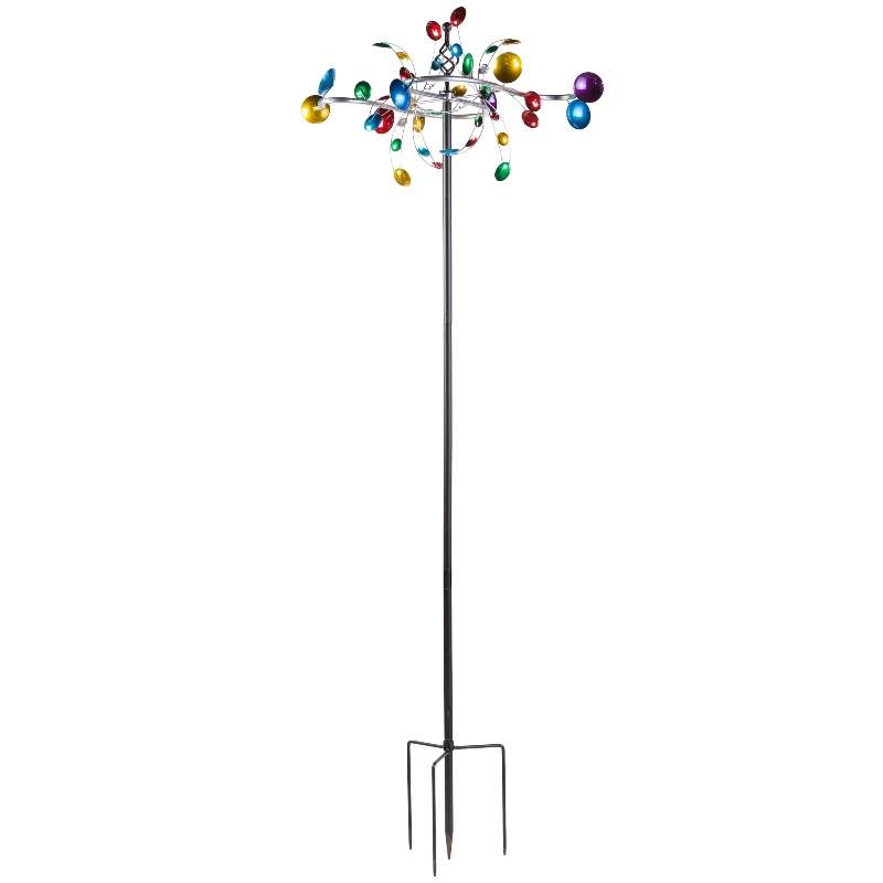 Multi-Colored Multi-Directional Metal Wind Spinner