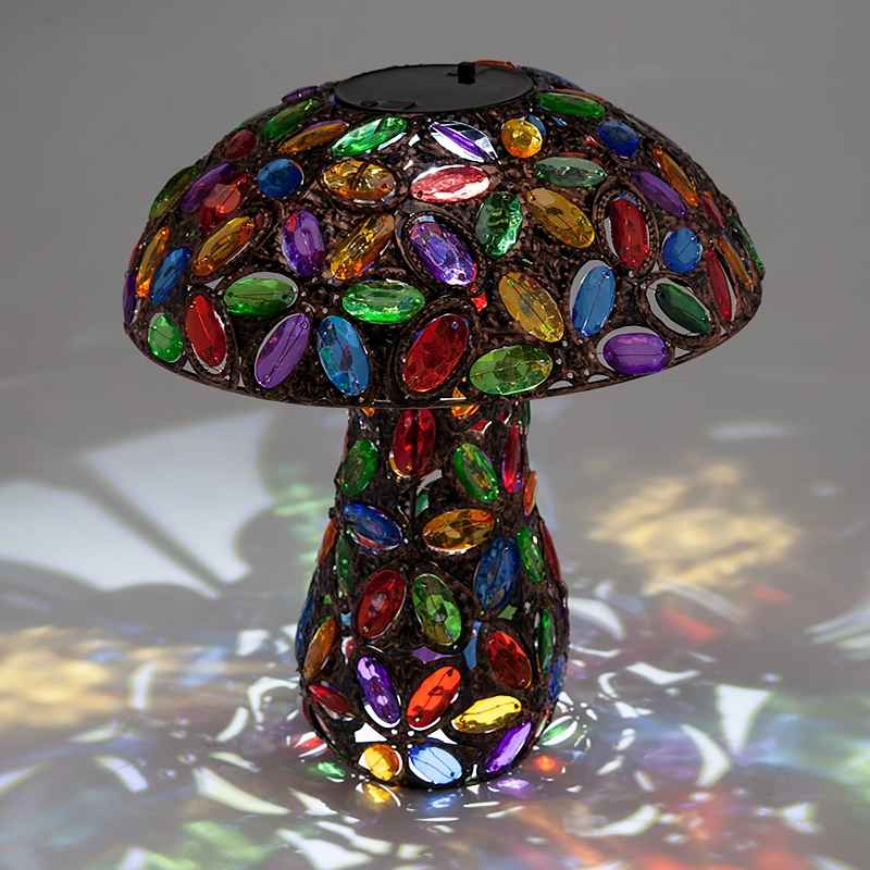Colorful Solar Lighted Mushroom