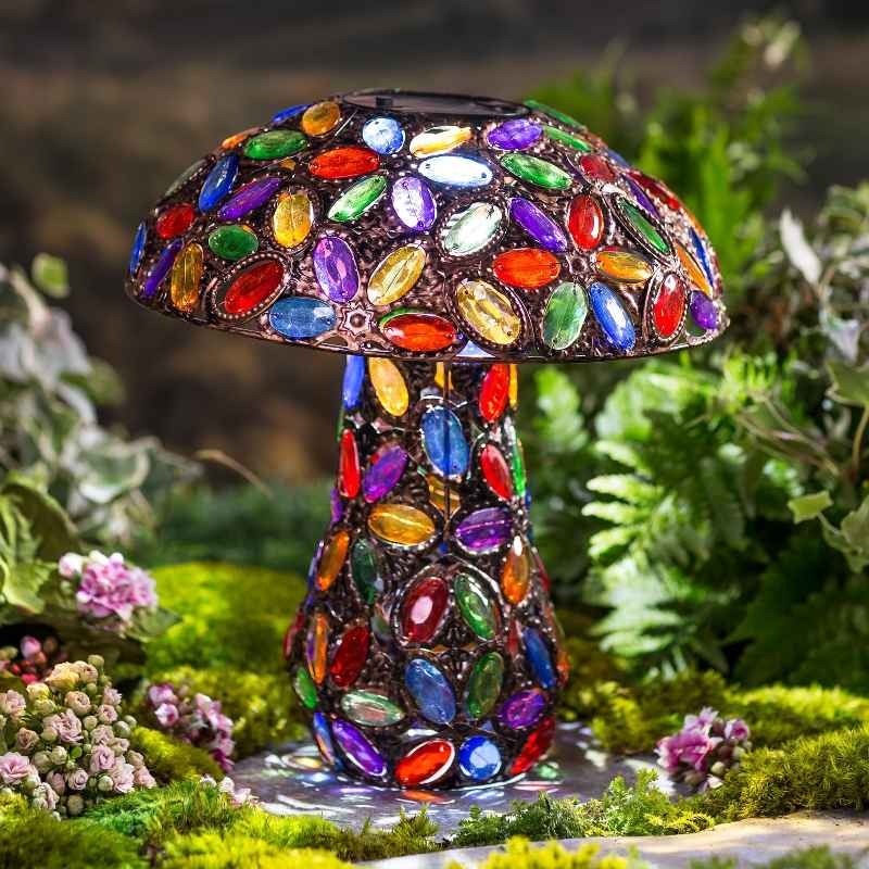 Colorful Solar Lighted Mushroom