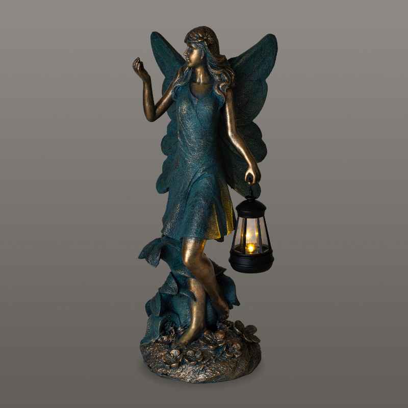 Fairy Statue Holding Solar Lantern