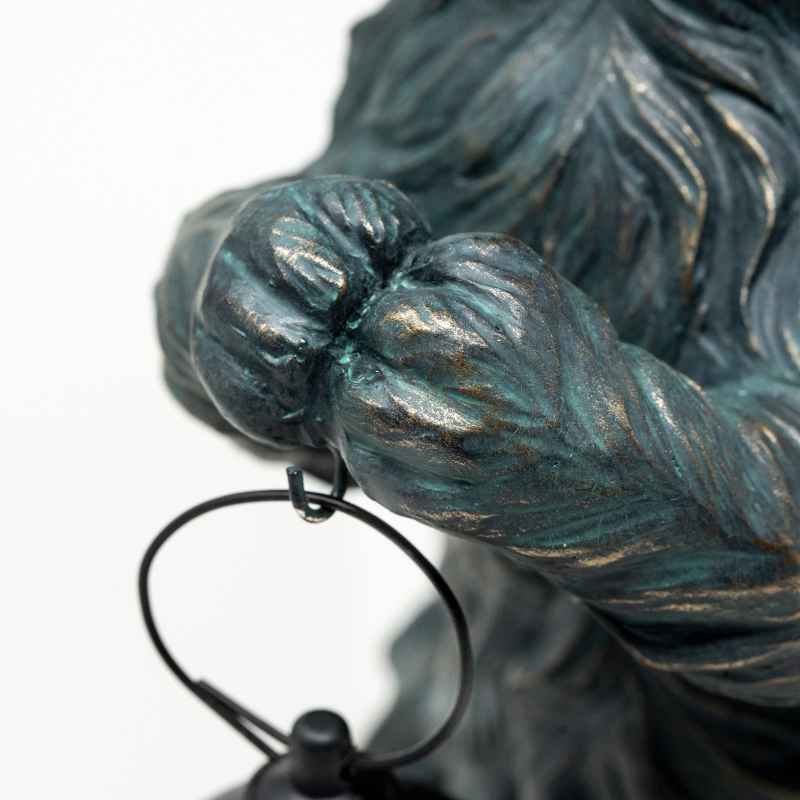 Rabbit Statue Holding Solar Lantern