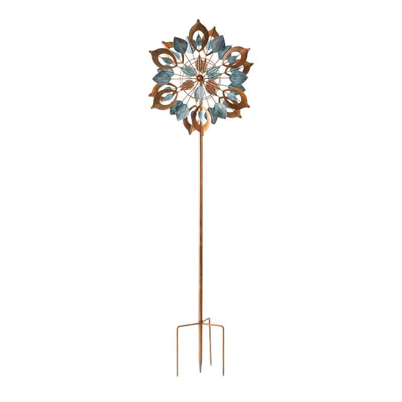 Copper Lotus Wind Spinner