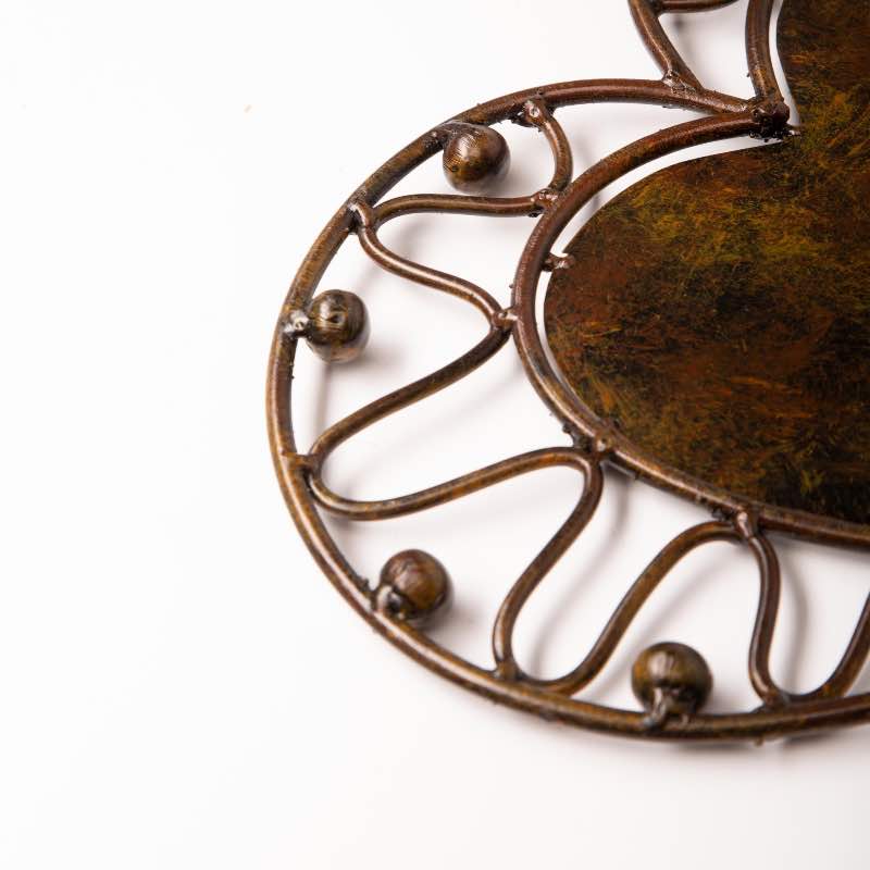 Elegant Heart Stakes Handcrafted from New and Reclaimed Metal, Set of 3