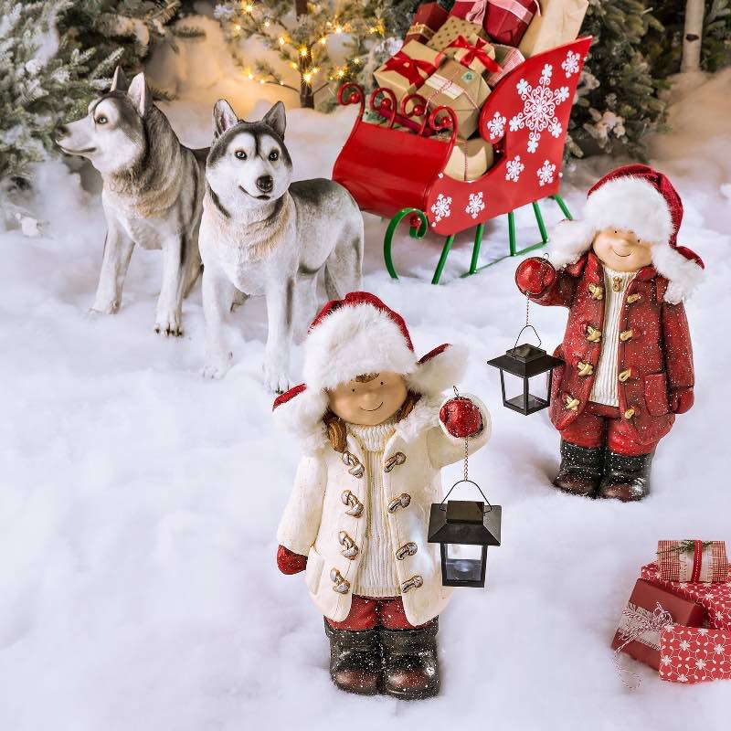 Children with Solar Lanterns, Set of 2 - View 3