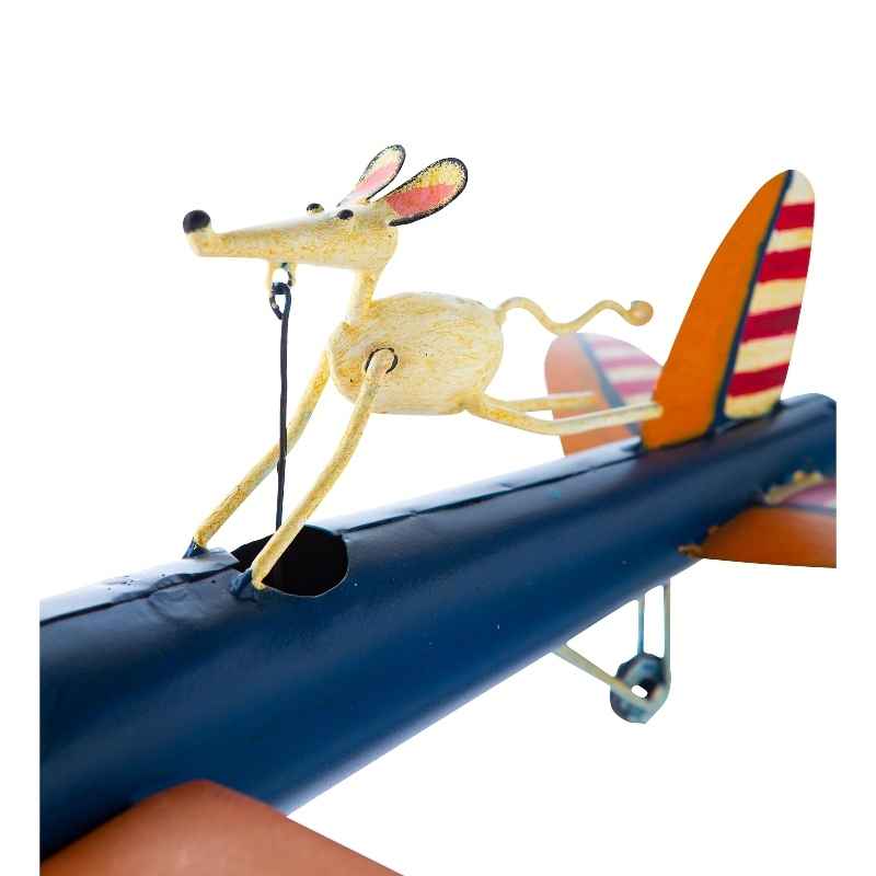Metal Cat and Mouse Airplane Whirligig - View 6