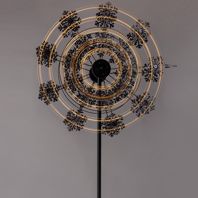 Solar Snowflake Spinner - View 2