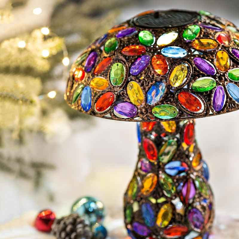 Colorful Solar Lighted Mushroom - View 2
