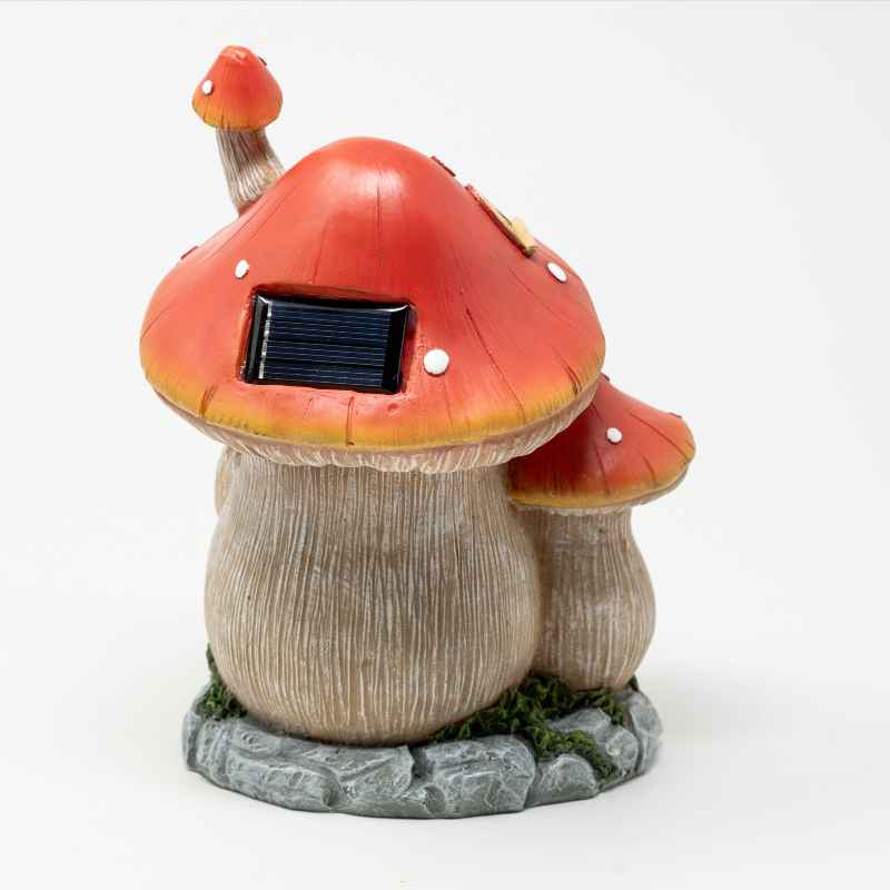 Solar Lighted Mushroom Fairy House - View 4