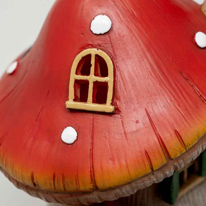 Solar Lighted Mushroom Fairy House - View 7