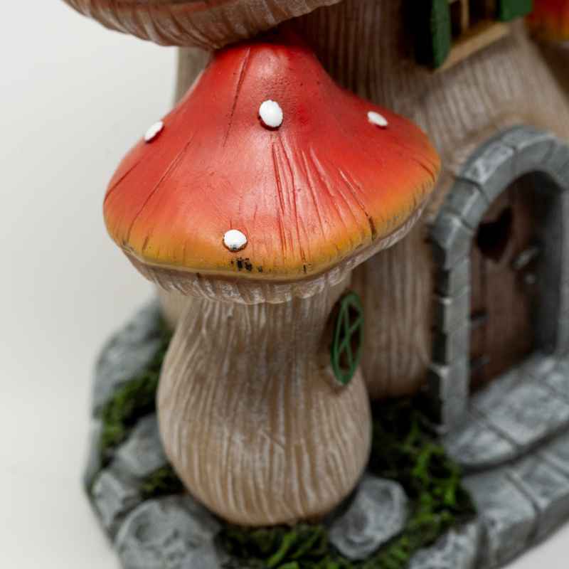Solar Lighted Mushroom Fairy House - View 8