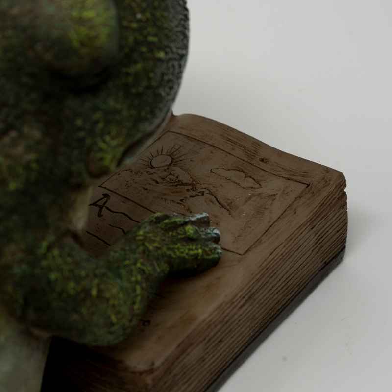 Frog Reading Solar Lighted Book Statue - View 8