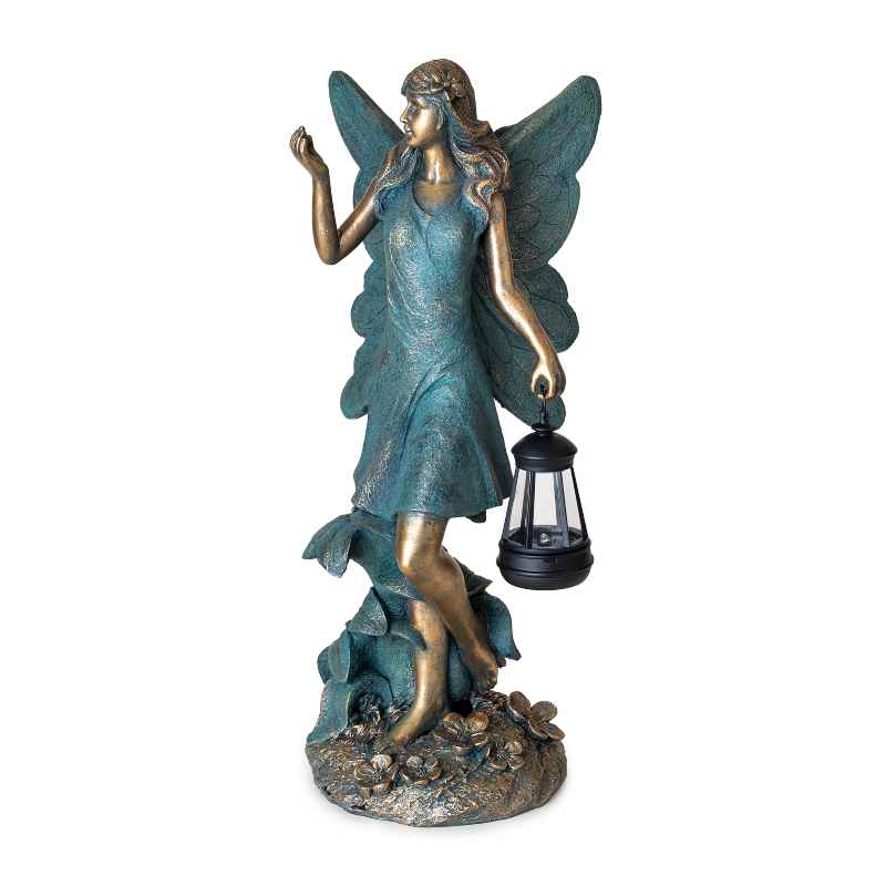 Fairy Statue Holding Solar Lantern - View 3