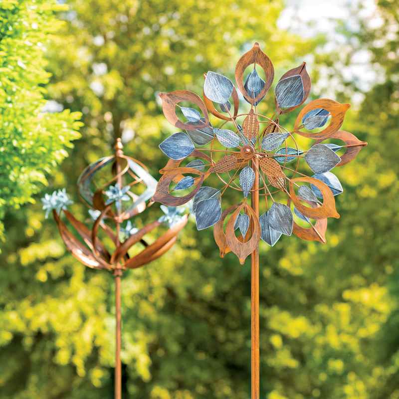 Copper Lotus Wind Spinner - View 2