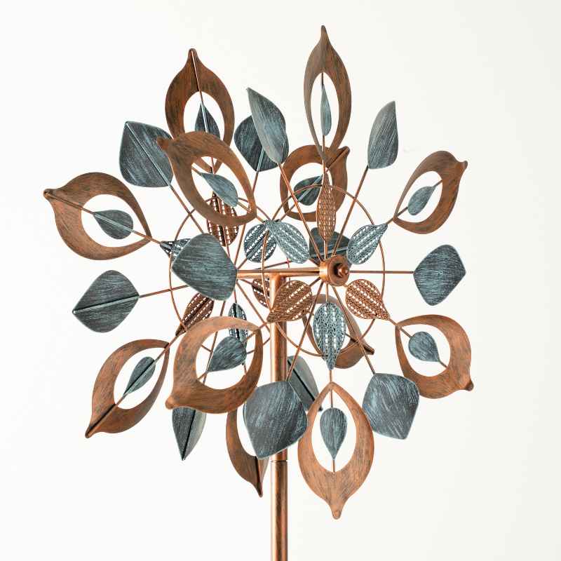Copper Lotus Wind Spinner - View 4