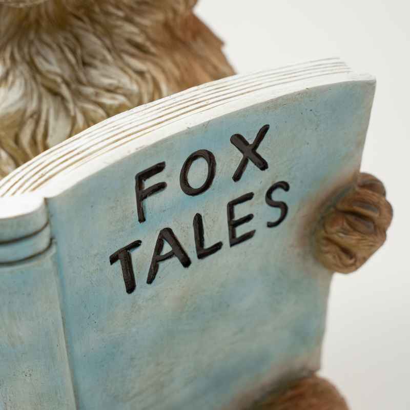 Fox Reading Book Statue - View 5