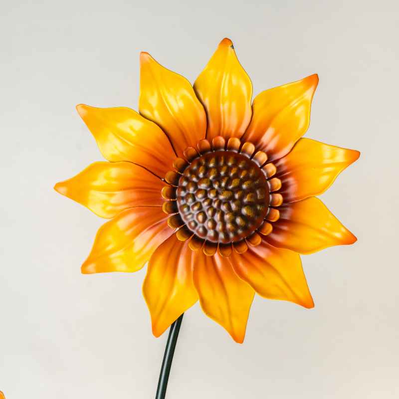 Metal Sunflowers Fence Accent - View 4