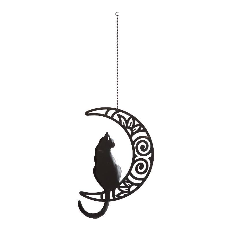 Black Cat Crescent Moon Mobile - View 3