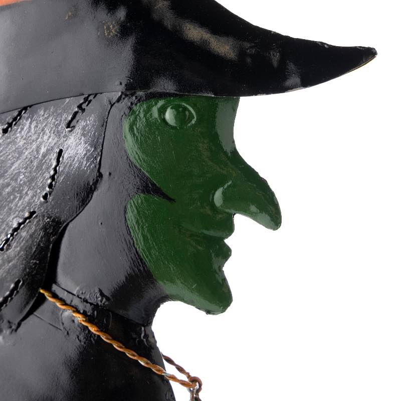 Handcrafted Metal Flying Witch on Broom Hanging Mobile - View 4