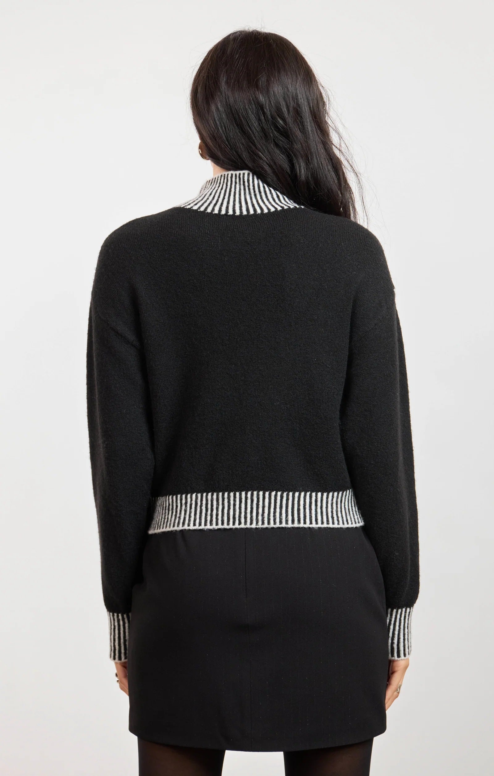 Contrast Rib Sweater