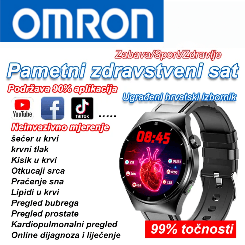 Omron Smart Health Watch (neinvazivno mjerenje šećera u krvi, kontinuirano praćenje)