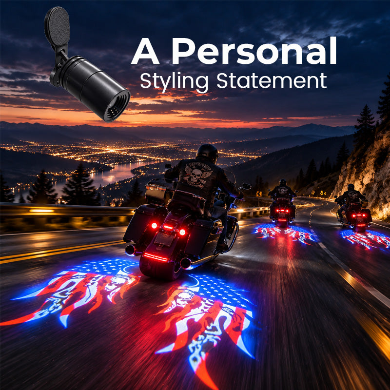 Motorcycle Patriotic LED Projection Display