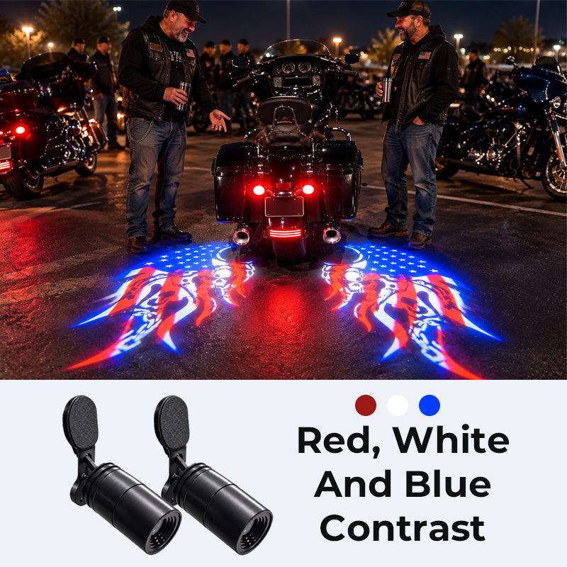 Red White and Blue Motorcycle LED Lights