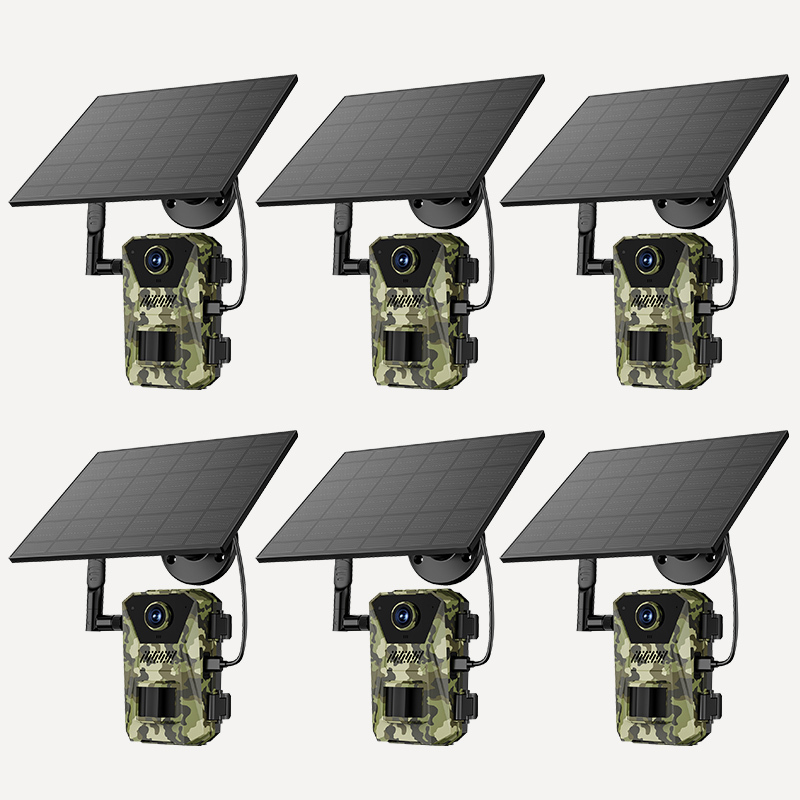 Paket med 6 NaturePar 4G viltkameror med solpanel