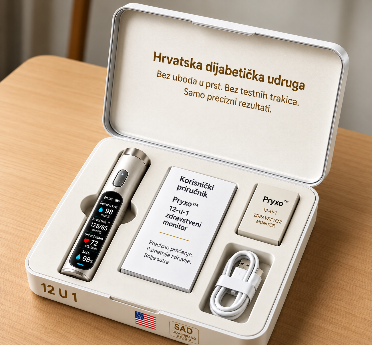 Najnovejši tehnološki preboj družbe Omron v letu 2026: neinvazivna, inteligentna naprava za spremljanje ravni glukoze v krvi z 99,9-odstotno natančnostjo.