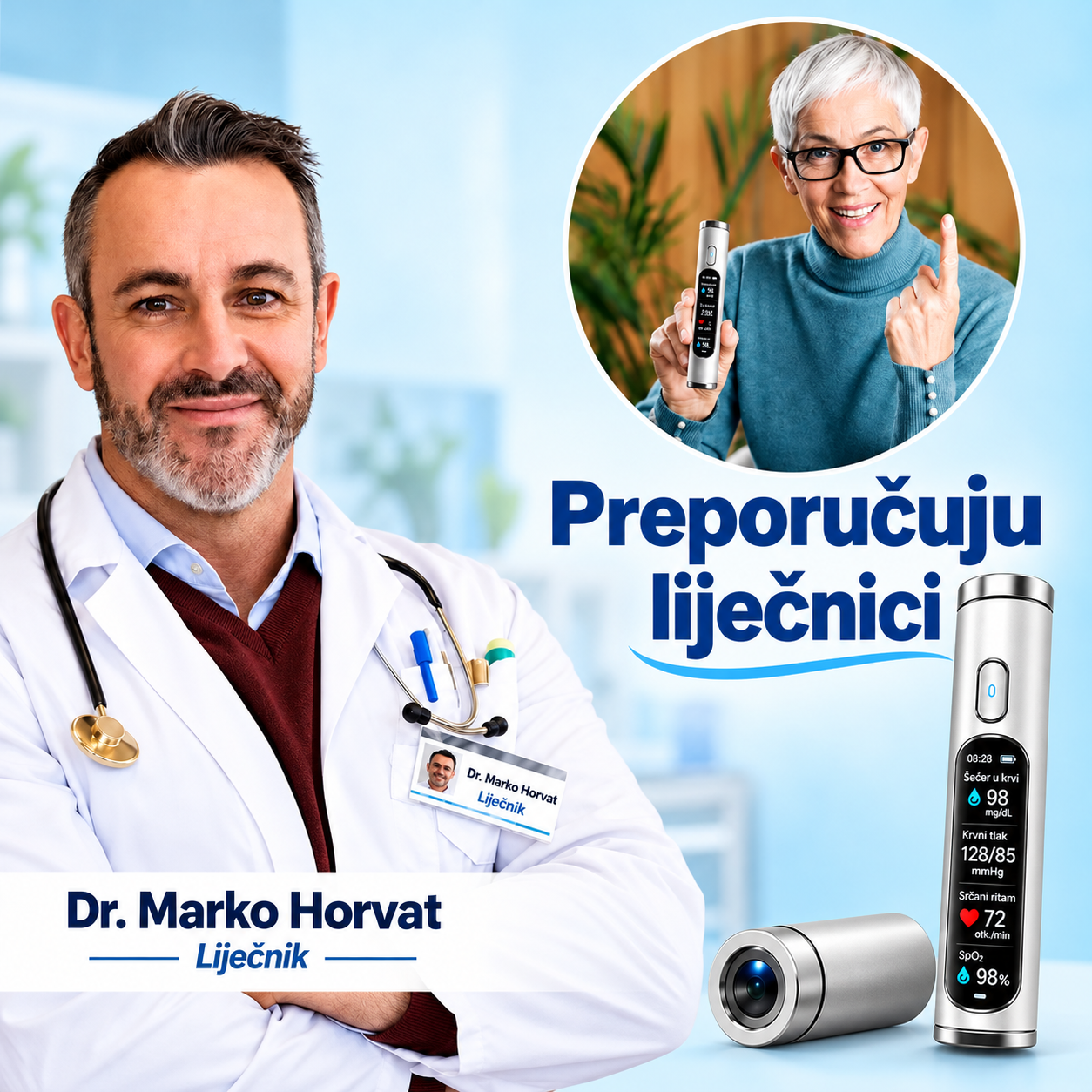 Najnovejši tehnološki preboj družbe Omron v letu 2026: neinvazivna, inteligentna naprava za spremljanje ravni glukoze v krvi z 99,9-odstotno natančnostjo.
