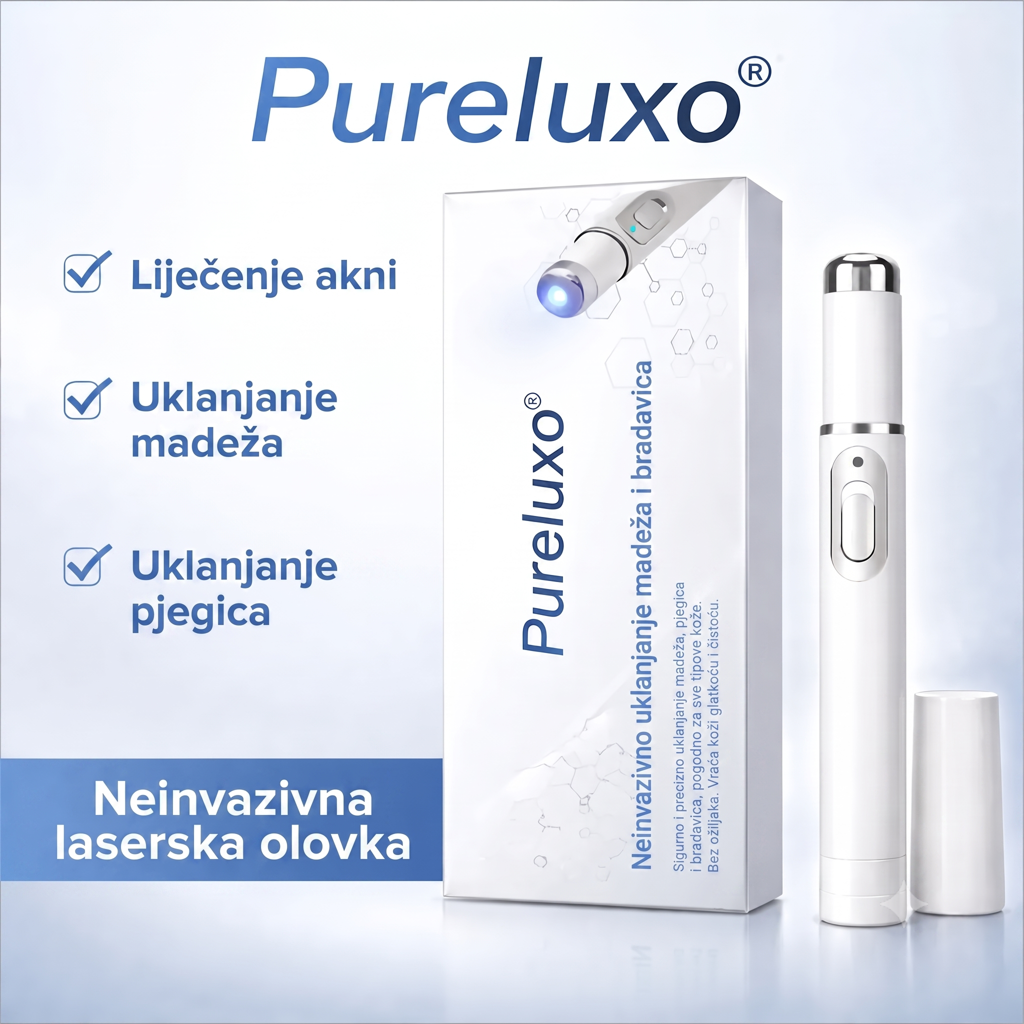 Pureluxo® Neinvazivni laserski tretman za madeže i bradavice ✨