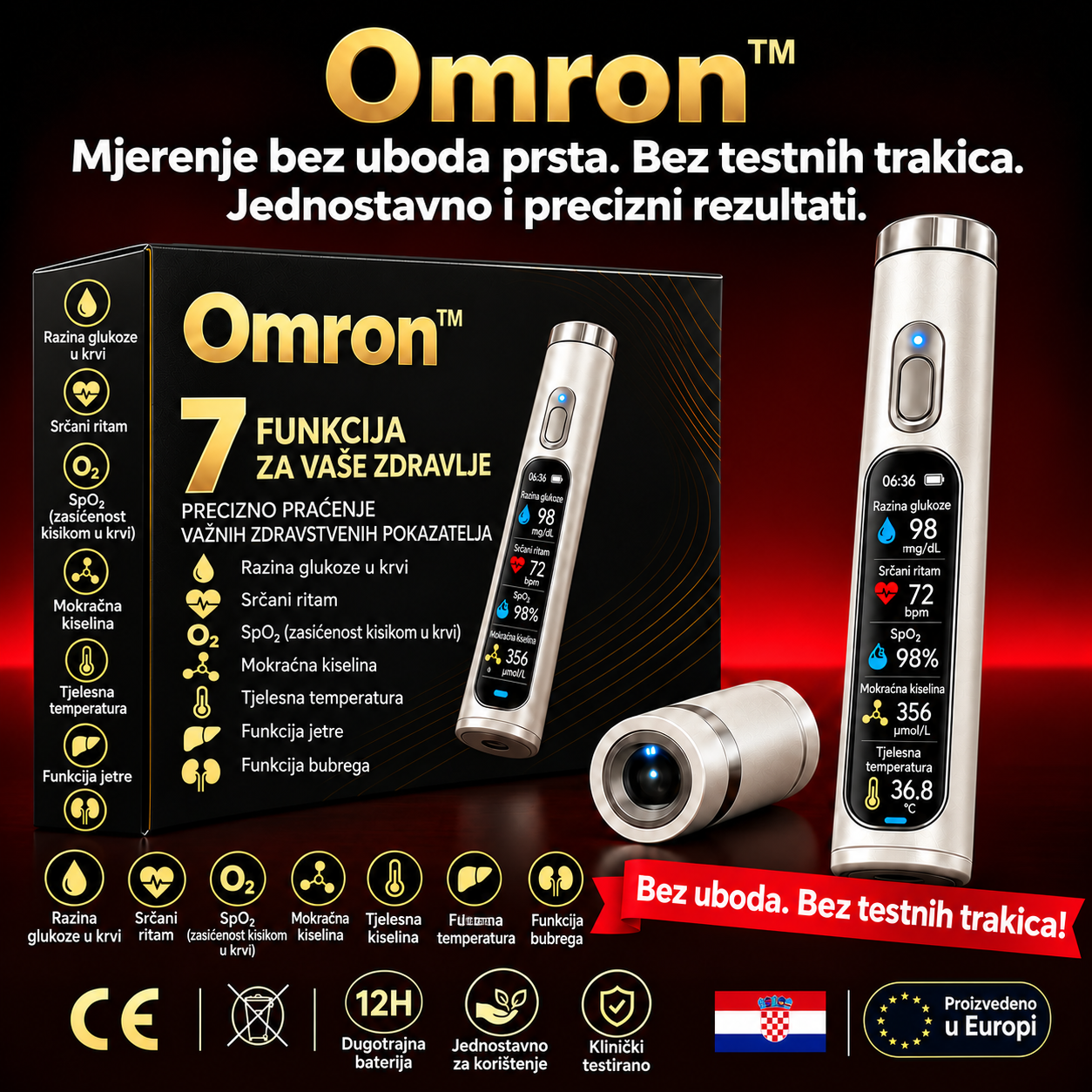 🚀 💙OMRON 2026 – Otkrijte novu generaciju pametnog uređaja za praćenje zdravlja koji spaja naprednu tehnologiju, jednostavno korištenje i praktično praćenje važnih zdravstvenih pokazatelja! 💎✨