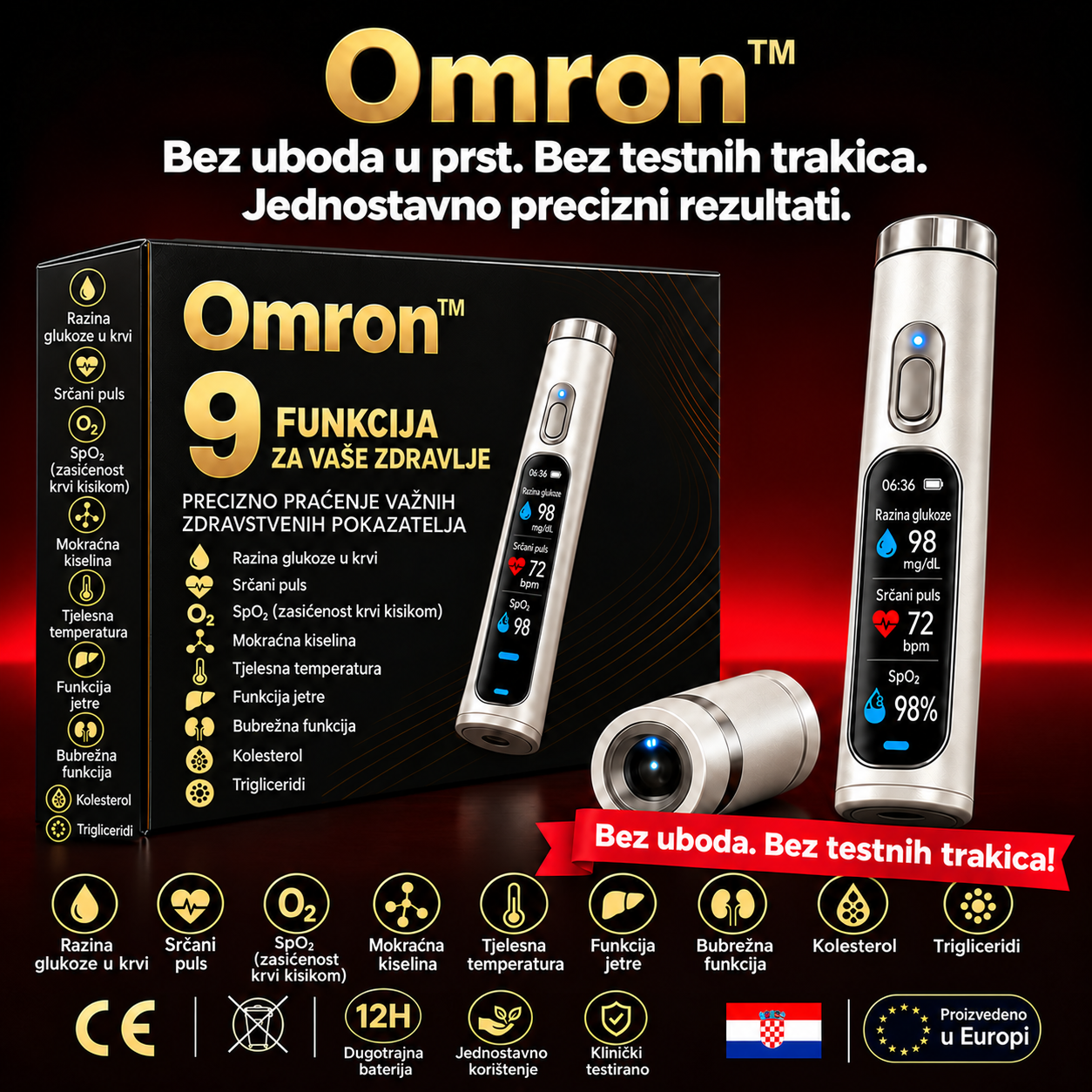 🚀 💙OMRON 2026 – Otkrijte novu generaciju pametnog uređaja za praćenje zdravlja koji spaja naprednu tehnologiju, jednostavno korištenje i praktično praćenje važnih zdravstvenih pokazatelja! 💎✨