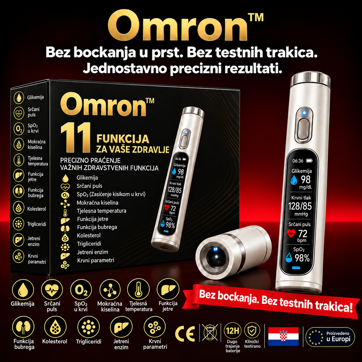 🚀 💙OMRON 2026 – Otkrijte novu generaciju pametnog uređaja za praćenje zdravlja koji spaja naprednu tehnologiju, jednostavno korištenje i praktično praćenje važnih zdravstvenih pokazatelja! 💎✨