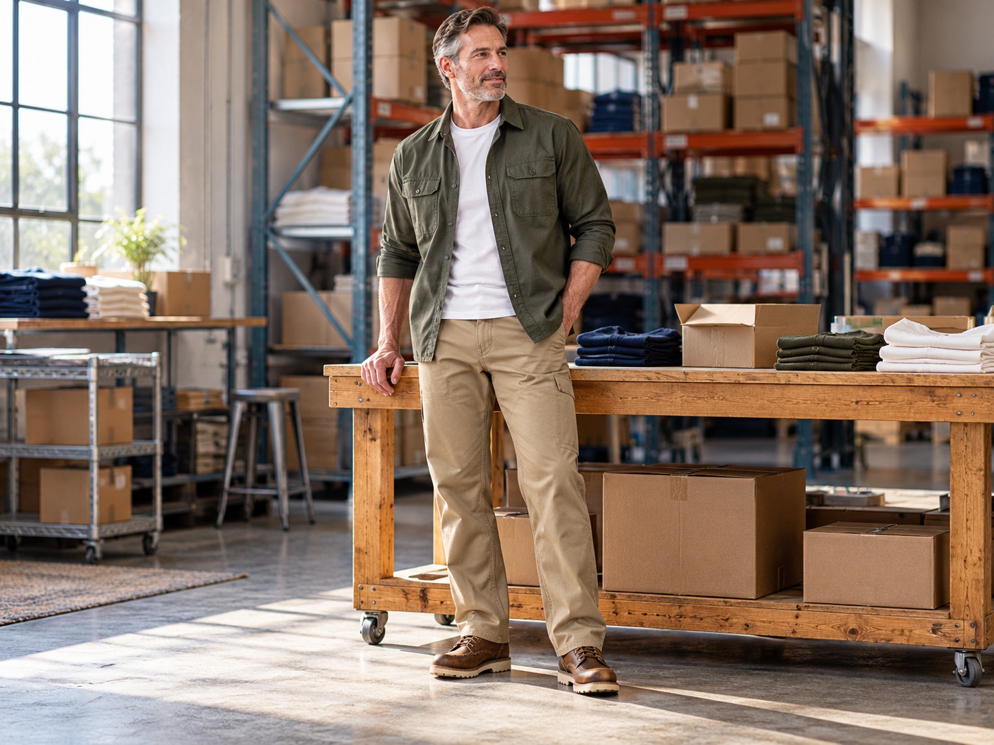 Work pants in versatile everyday colors