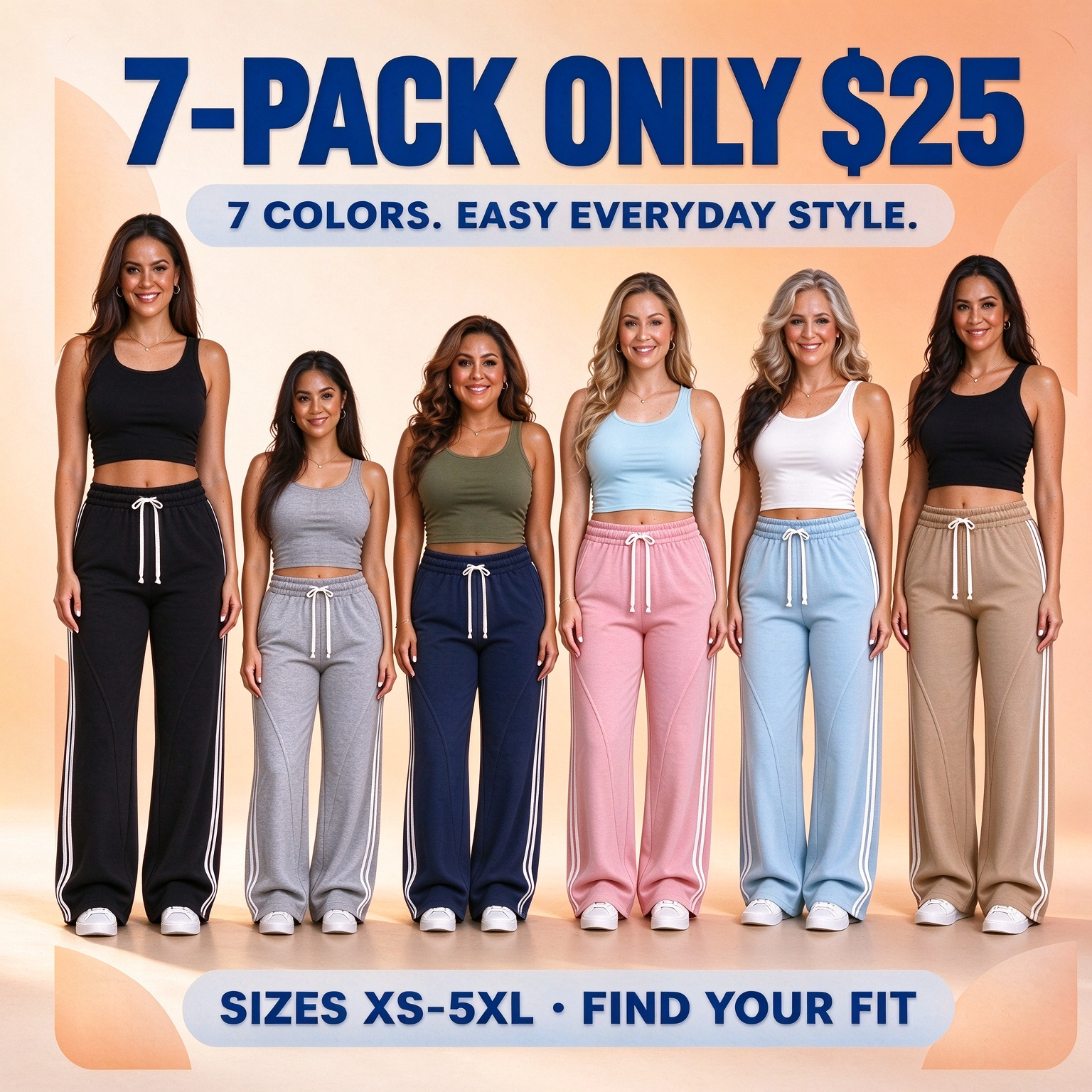 [LAST DAY SALE]RELAXED SIDE STRIPE PANTS Easy Comfort. Clean Style. Everyday Ready.