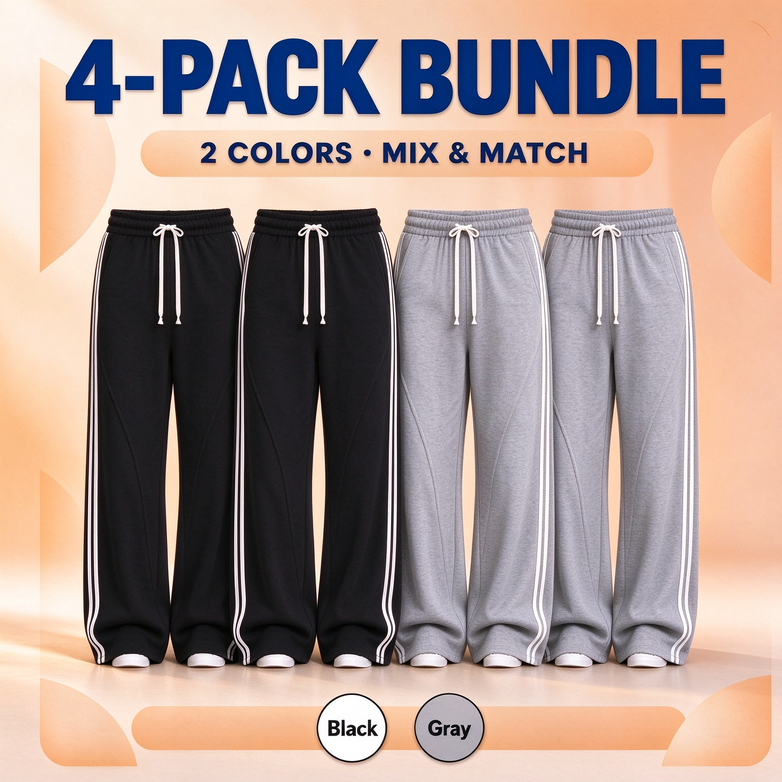 [LAST DAY SALE]RELAXED SIDE STRIPE PANTS Easy Comfort. Clean Style. Everyday Ready.