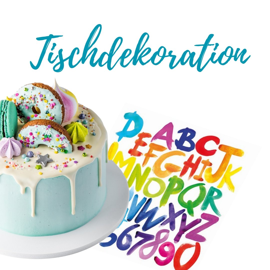 Einschulung Servietten und Tischdekoration