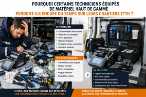 Pourquoi certains techniciens &eacute;quip&eacute;s de mat&eacute;riel haut de gamme perdent-ils encore du temps sur leurs chantiers FTTH ?