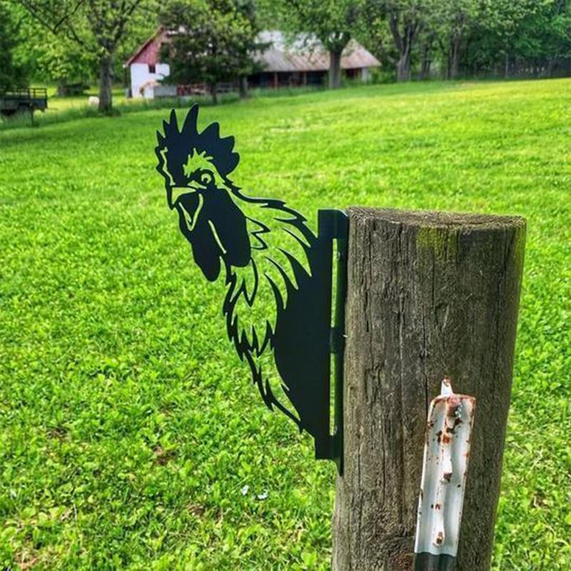 Garden Farm Peep Animals Metal Artwork Decoration