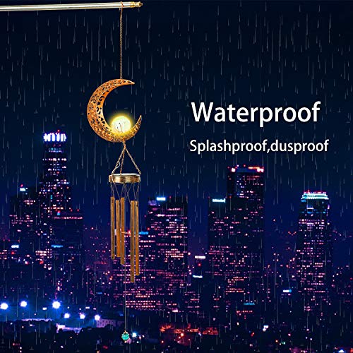 Solar Moon Wind Chime Hanging Lights -Outdoor Garden Lights