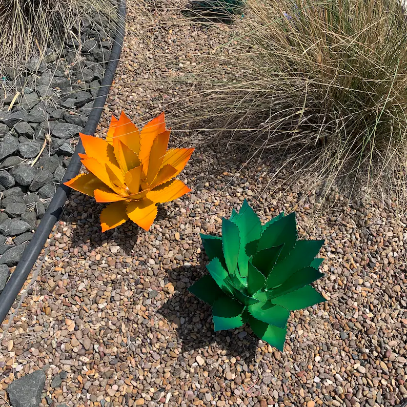 Decorative Metal Agave (Cupreate) - Garden Art
